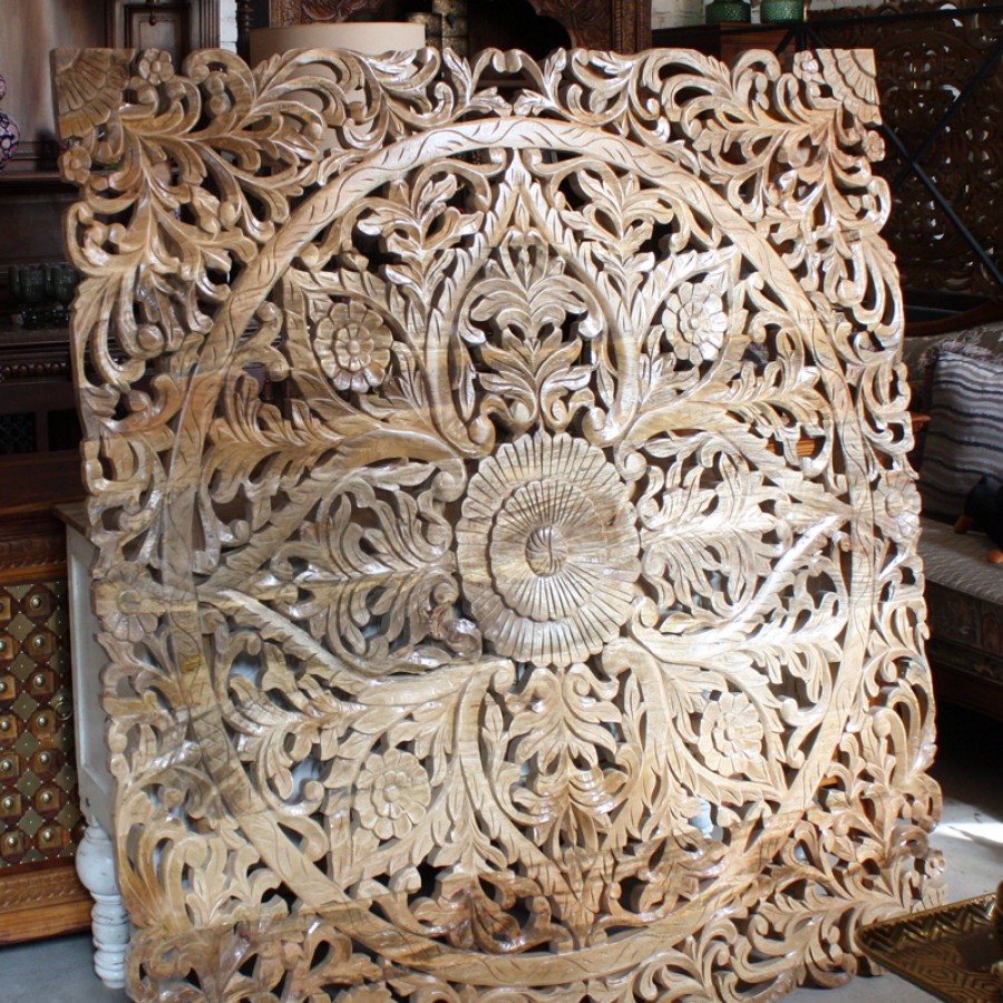 Большое настенное панно из массива Kanti II, Индия, 170 см