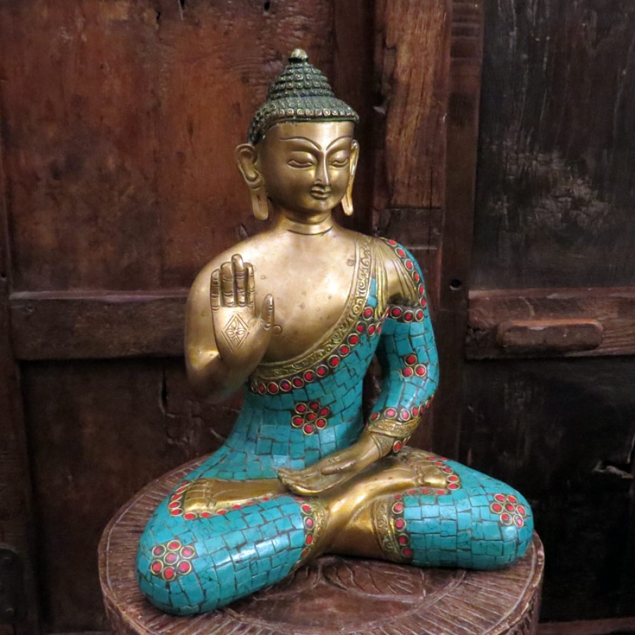 Бронзовая статуэтка Будды, Индия, 27 см