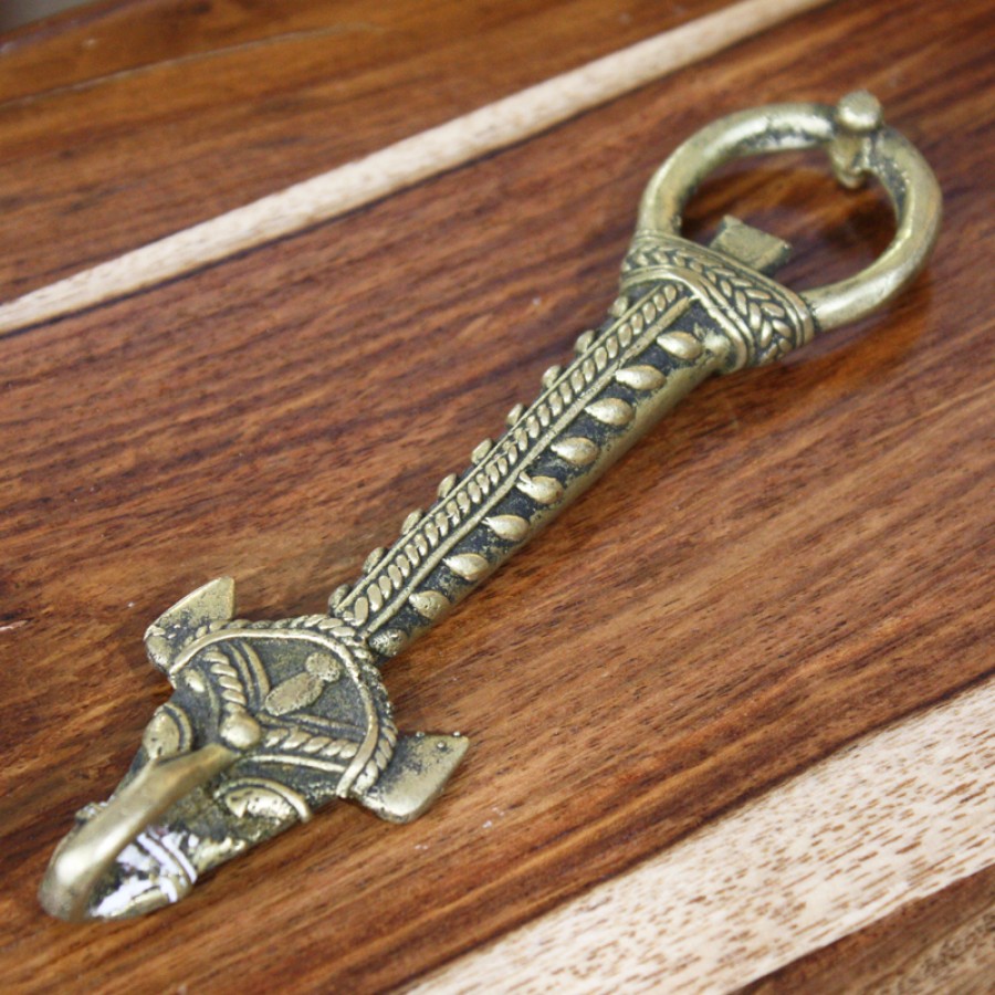 Бронзовая открывашка для бутылок, ручная работа, Индия