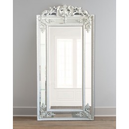 Напольное белое зеркало в раме "Пабло", Chalk white, 200х92 см