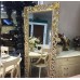 Большое зеркало в резной раме Giardino, white gold, 200х93 см