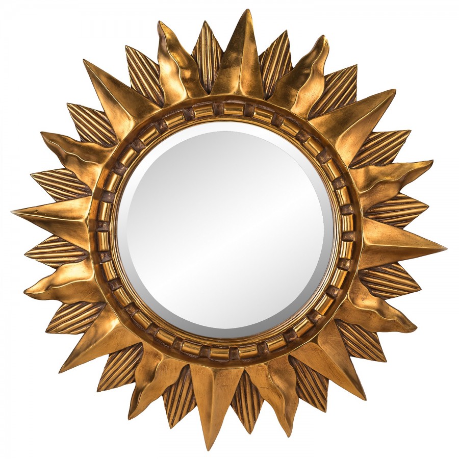 Зеркало Antigua estrella, gold, d-85 cm