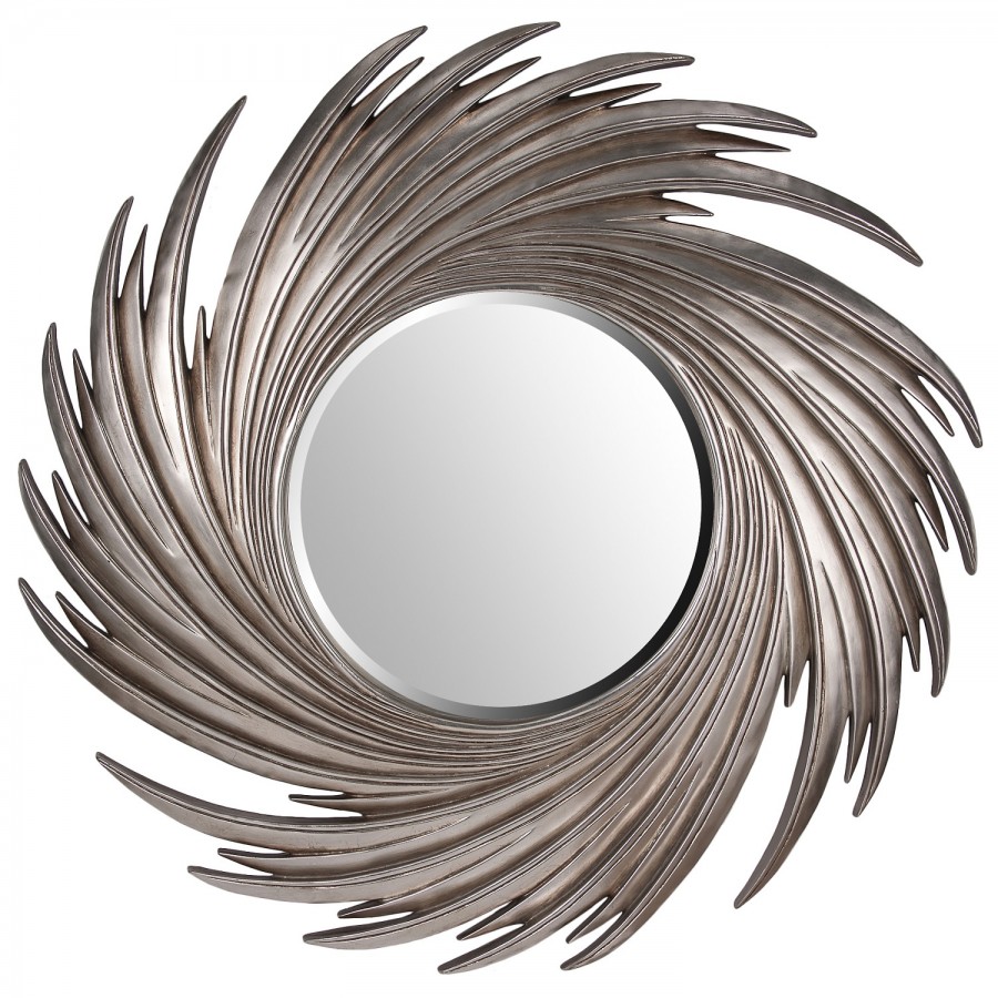 Зеркало La onda, silver, d-96 cm