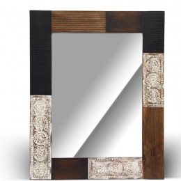 Зеркало в деревянной раме в этническом стиле Moana