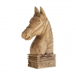 Скульптура лошади из тропического дерева, ручная работа, Индия