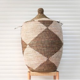 Африканская плетеная корзина для интерьера Bibi, большая