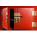 Красный длинный комод в восточном стиле Zhang, 62 см