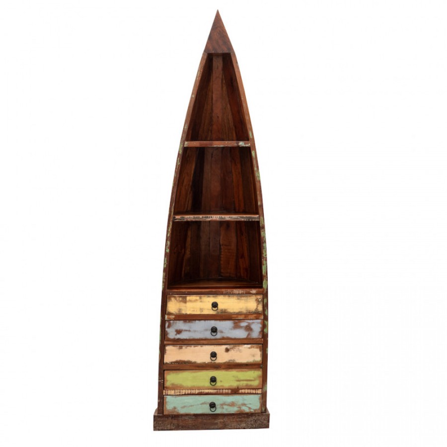 СУНДАР, деревянный стеллаж-лодка с ящиками