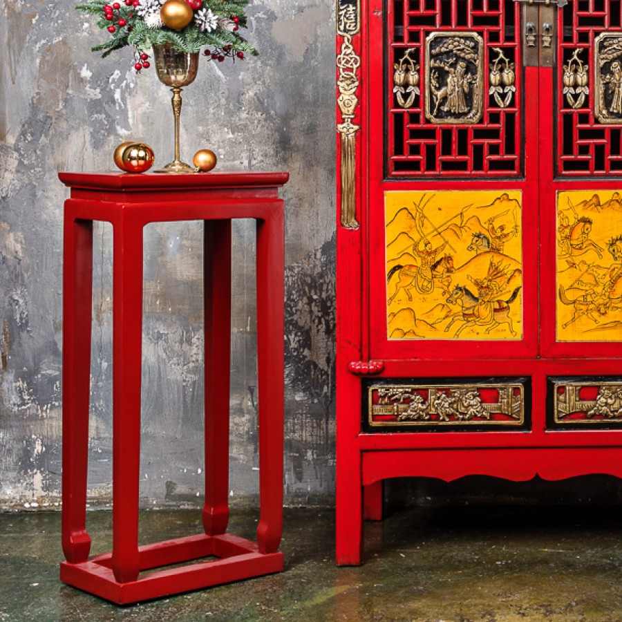 Красная подставка в китайском стиле Jiandan, 87 см