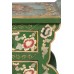 Столик-консоль в этническом стиле, зеленая, 66 см