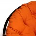 КАЛЬЯО, кресло-качалка из натурального ротанга с оранжевой подушкой