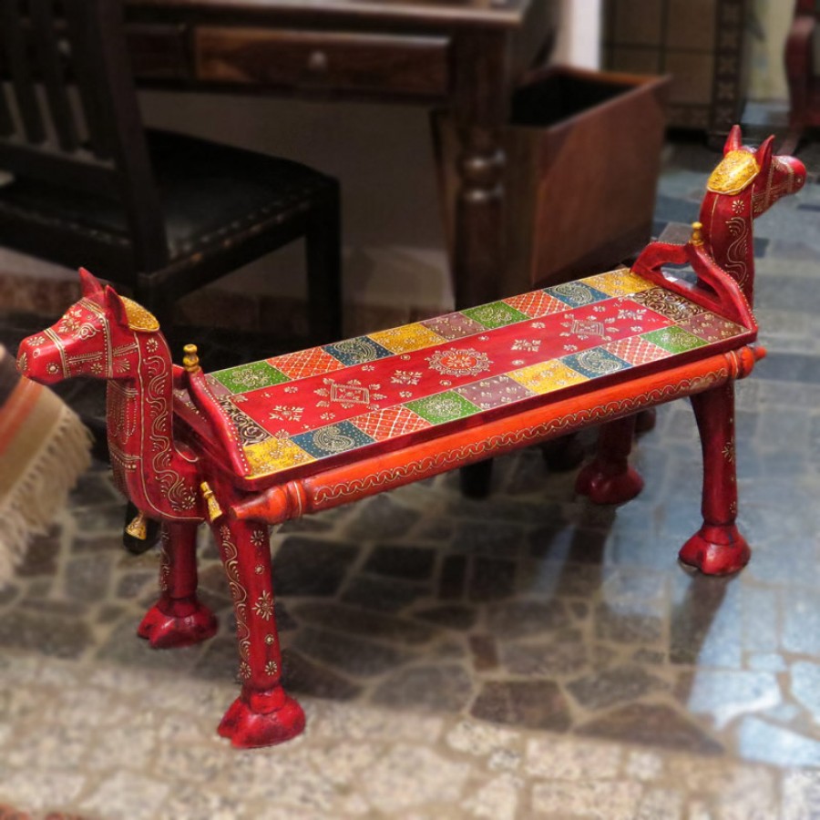 Оригинальный столик-скамья из дерева Rang oont