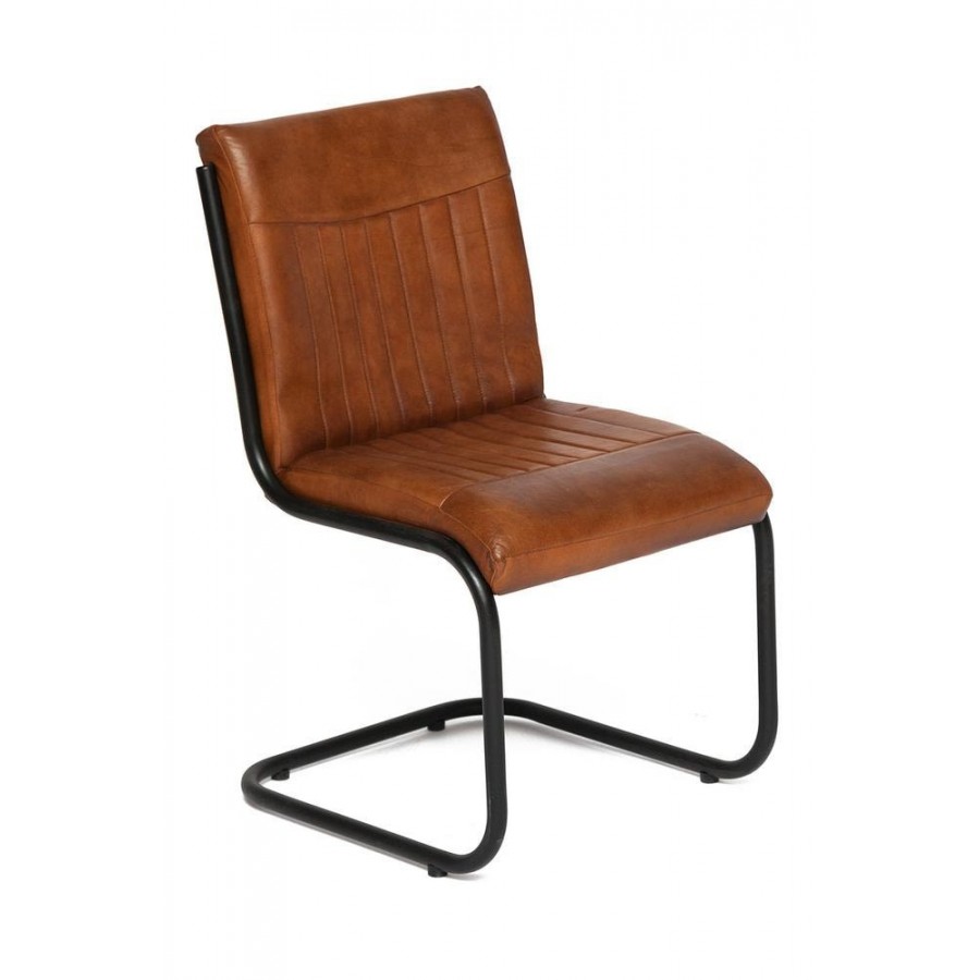 Дизайнерский стул из кожи и металла OSIAN
