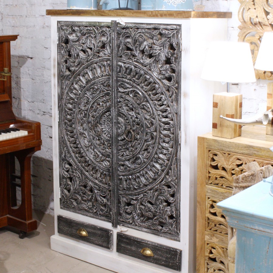 Высокий индийский комод из массива дерева манго Kanti, 150 см