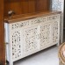 Белый резной комод из массива манго Sethi