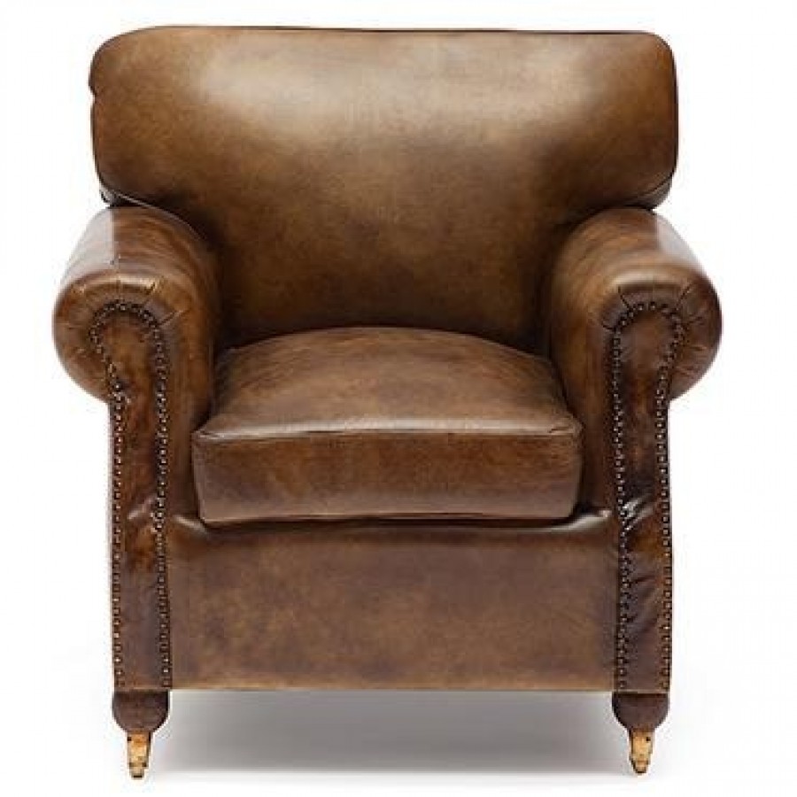 Кресло для дома из натуральной кожи Arnold