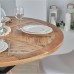 Круглый кухонный стол из массива дерева манго ВЕРМАНД, светлый, 120 см
