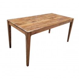 Современный светлый деревянный обеденный стол из массива, 160 см
