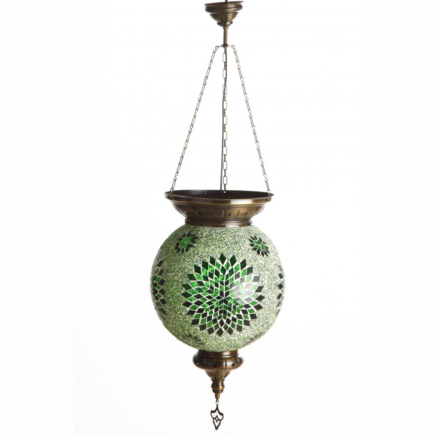 Оригинальный светильник из мозаики, зеленый