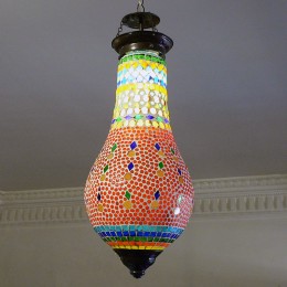 Индийский светильник из стеклянной мозаики