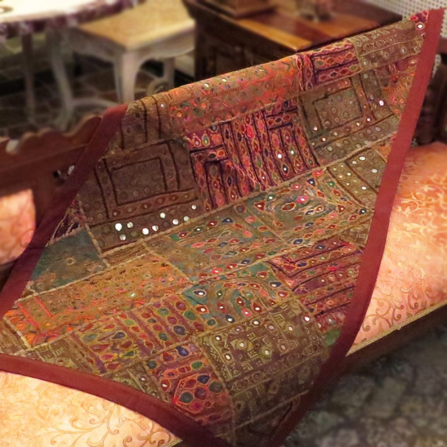 Хлопковый декоративный коврик. Индия, 60x125 см