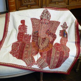 Хлопковый декоративный коврик из Индии, 100x100 см