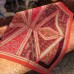 Коврик с вышивкой из Индии, красный, 100x150 см