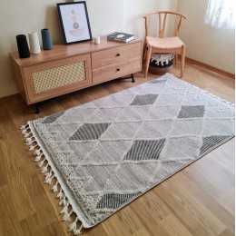 Серый ковер на хлопковой основе Ivar