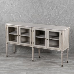 Комод-витрина на ножках из массива акации Carver