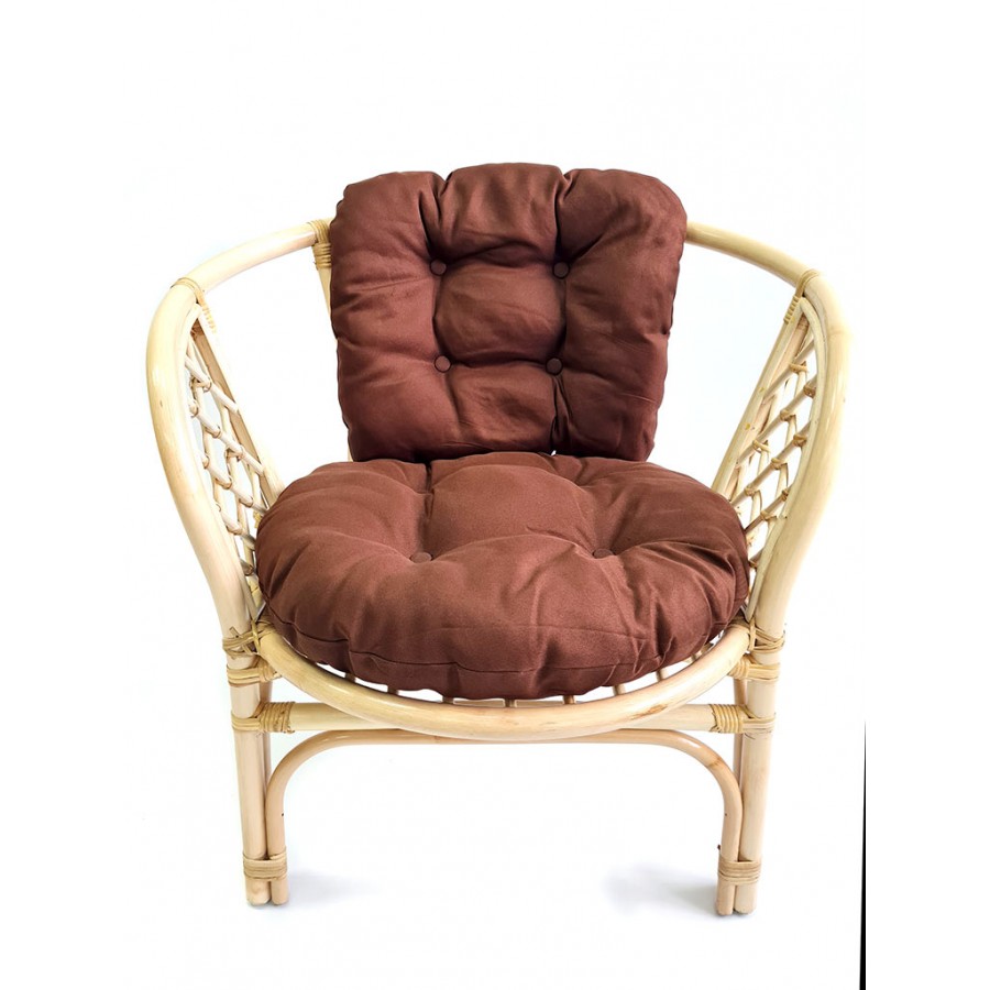 Подушка на кресло "Багама" коричневая обычная твил